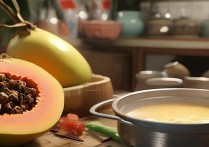 木瓜炖牛奶的做法