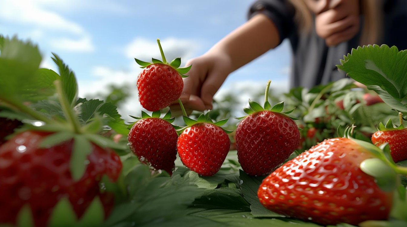 挑选草莓