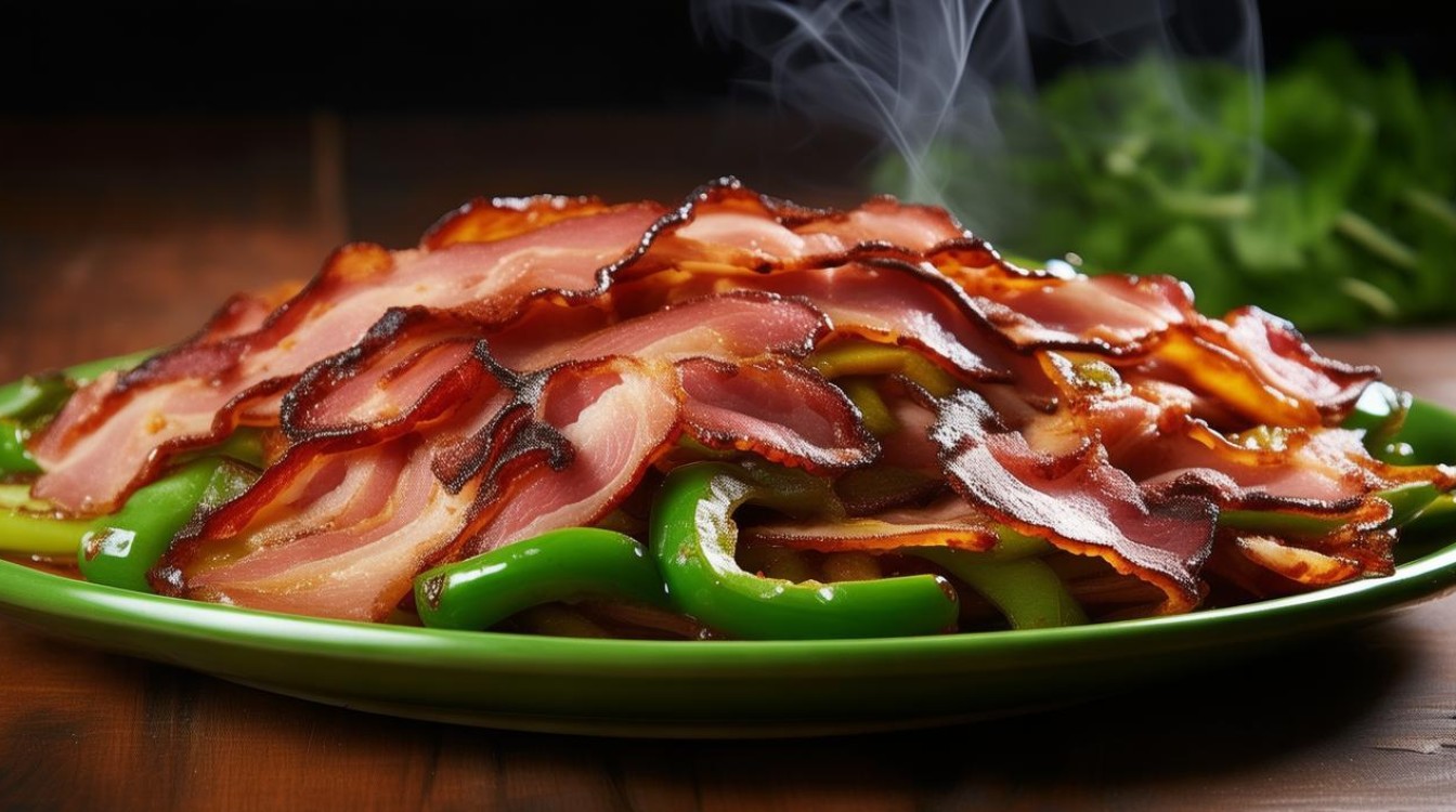 青椒炒培根