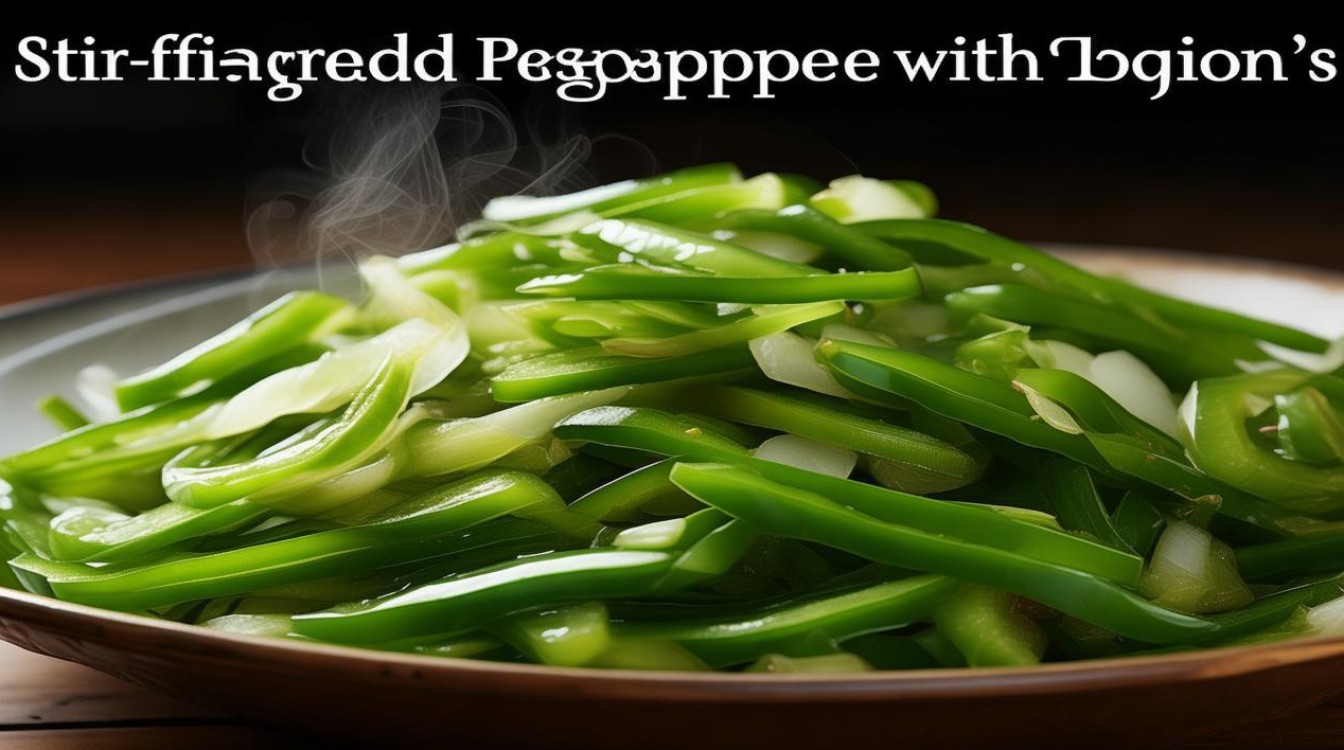 洋葱炒青椒