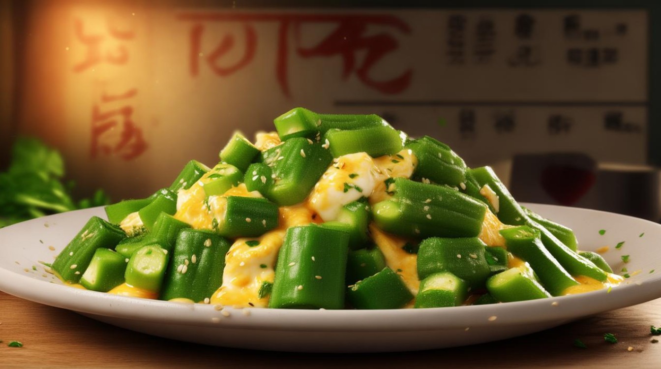 秋葵炒鸡蛋的做法