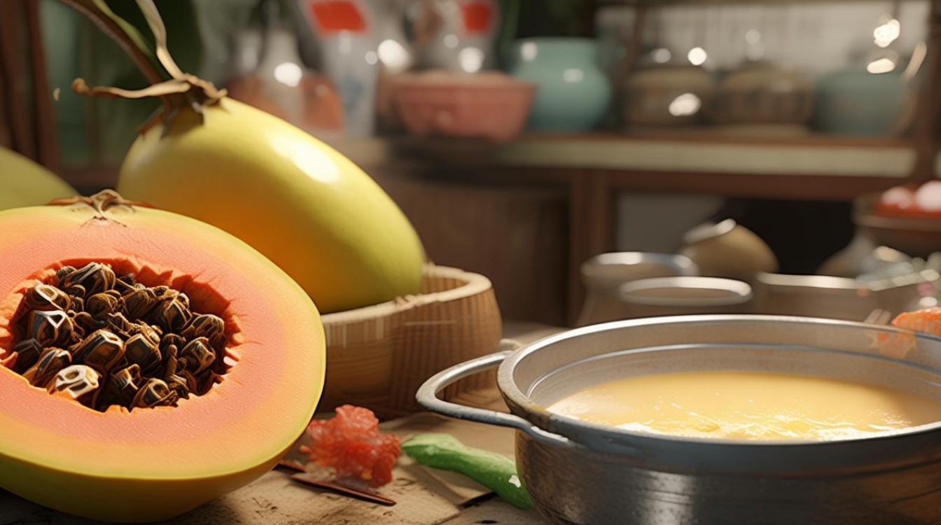 木瓜炖牛奶的做法