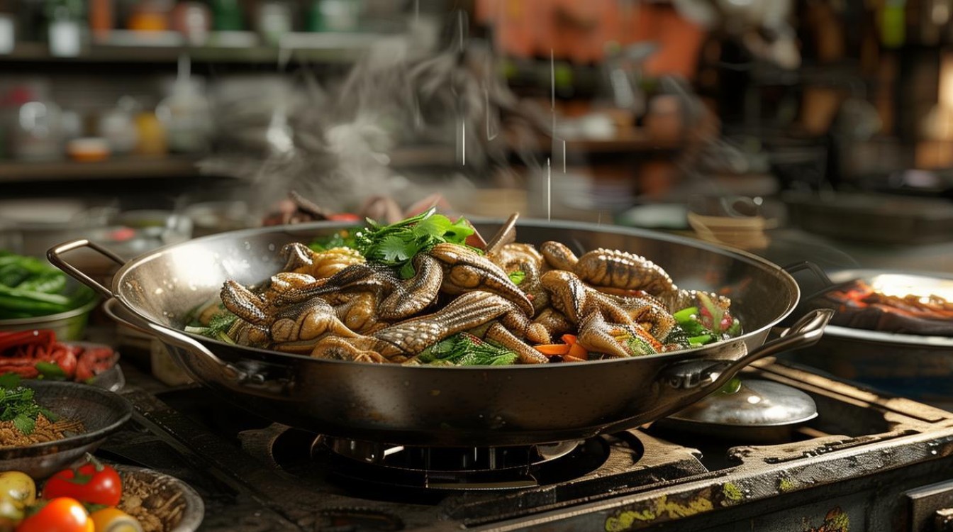 干锅牛蛙的做法