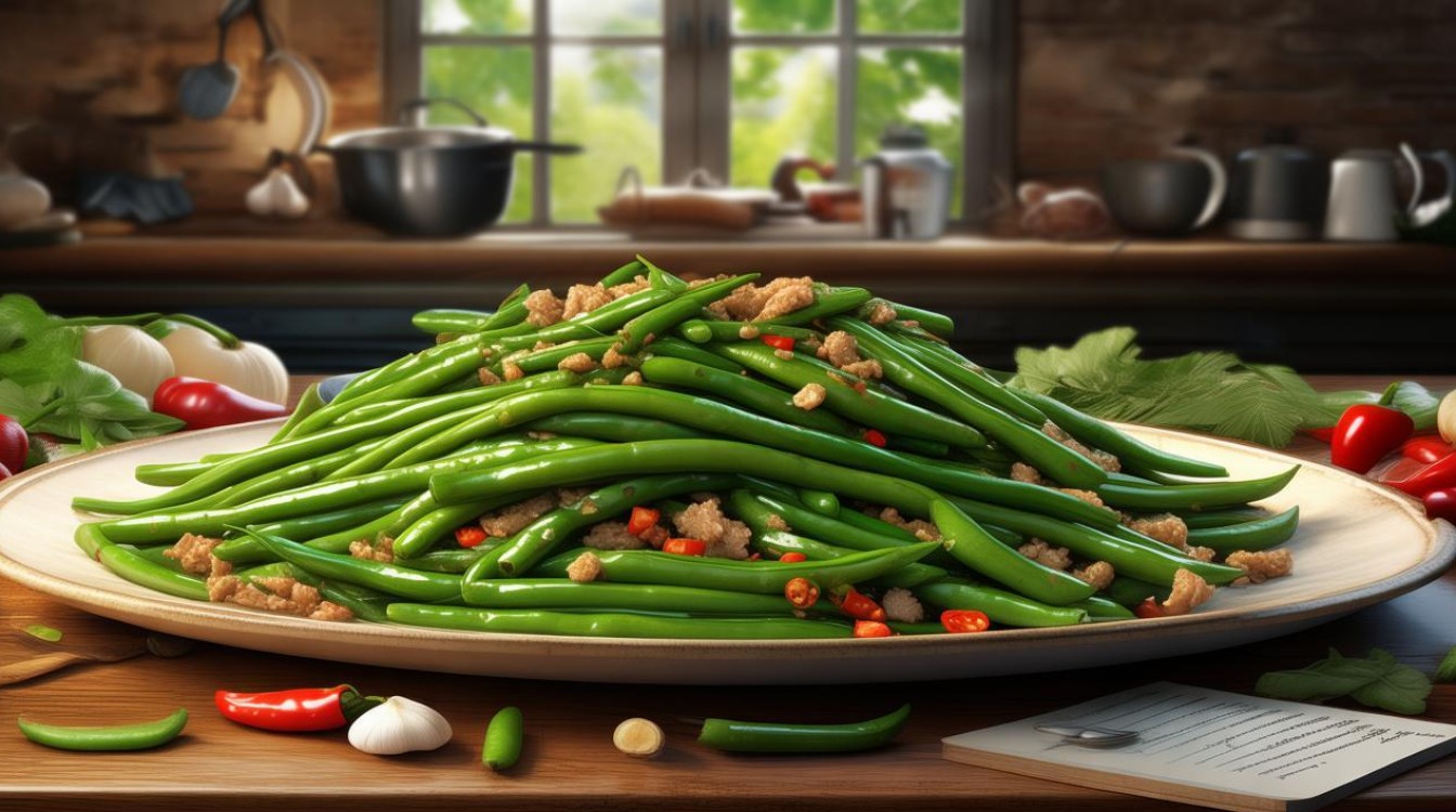 四季豆炒肉的做法
