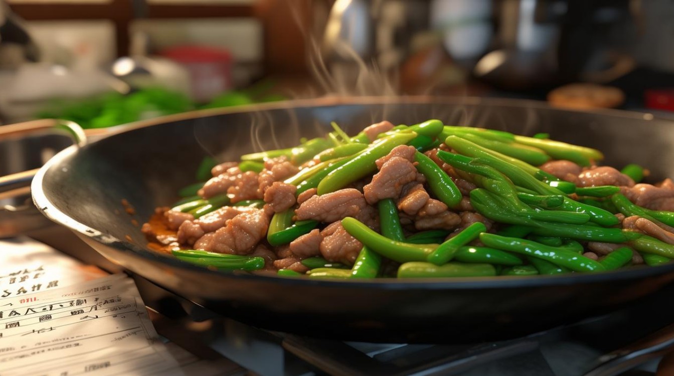 豆角炒肉的做法