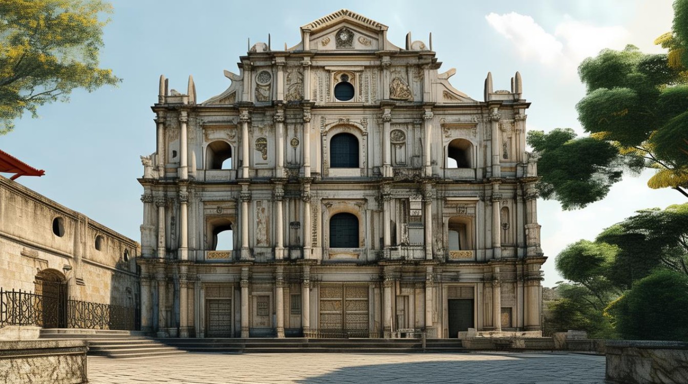 澳门大三巴景点