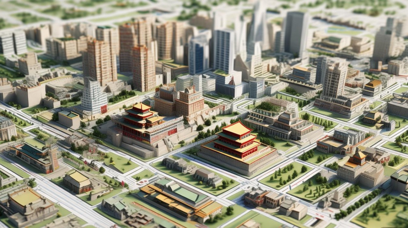 北京城区景点分布图