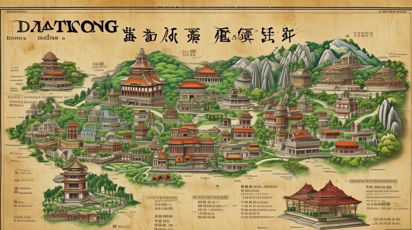 山西大同旅游景点地图