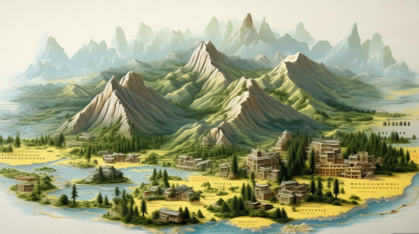 黄山主要景点分布图