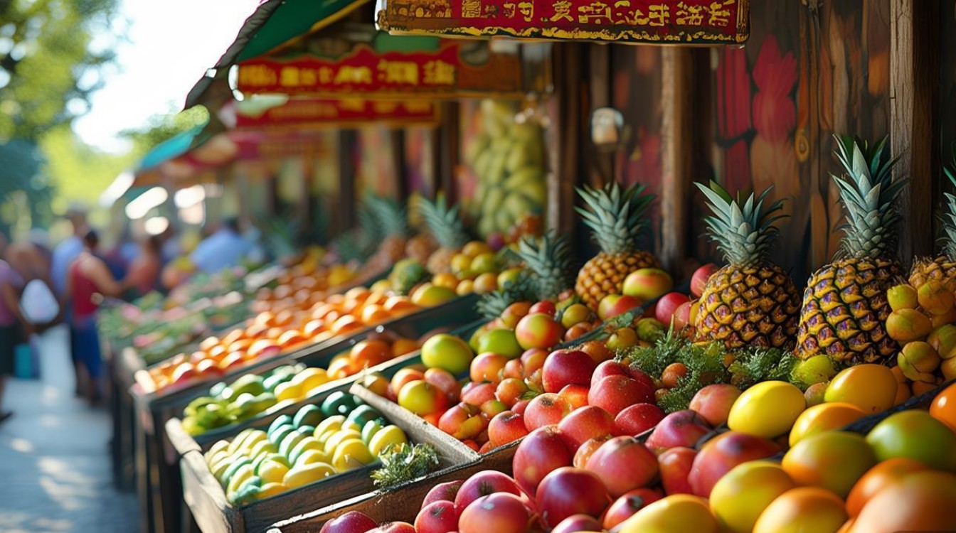 景点卖水果