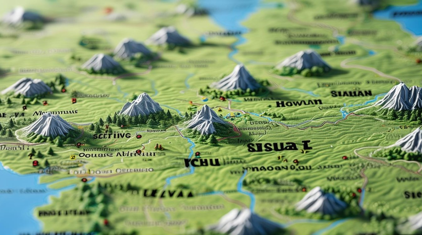 四川主要景点分布图