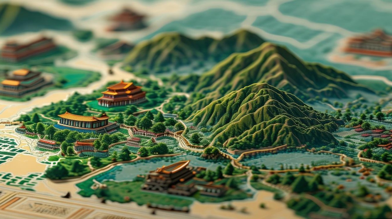 青城山景点分布图 青城山景点分布图