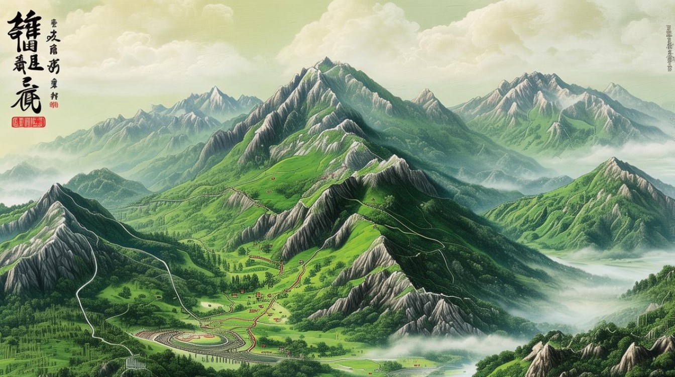 青城山景点分布图 青城山景点分布图