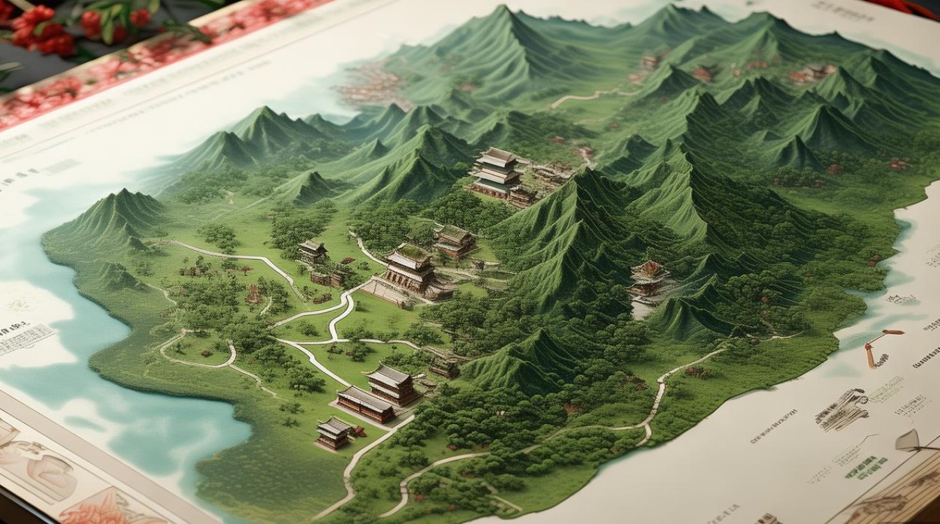 青城山景点分布图 青城山景点分布图