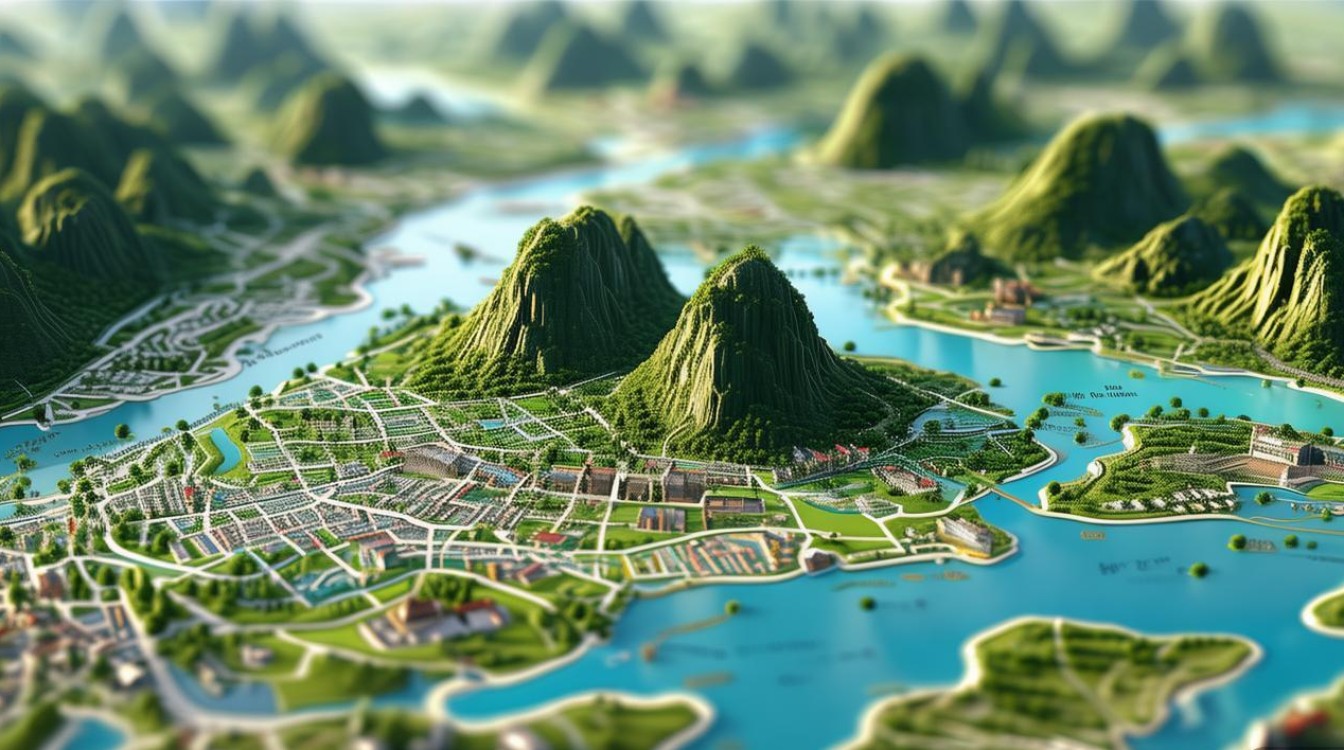 桂林市区景点分布图