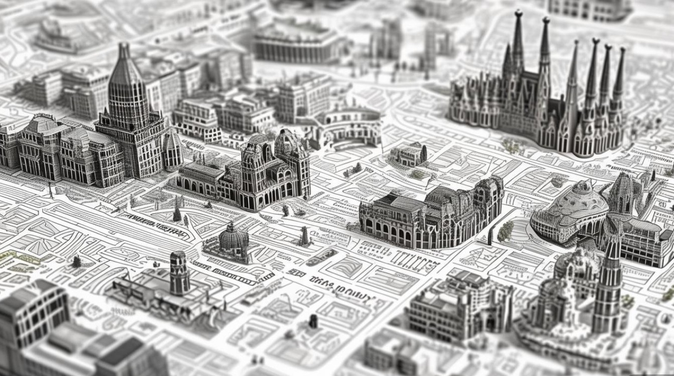 巴塞罗那景点地图 巴塞罗那景点地图