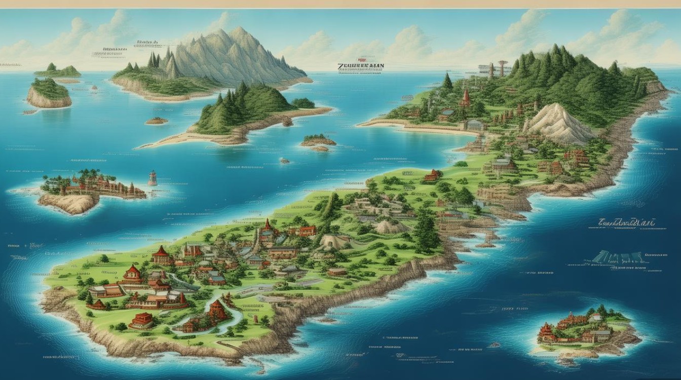 舟山景点分布图