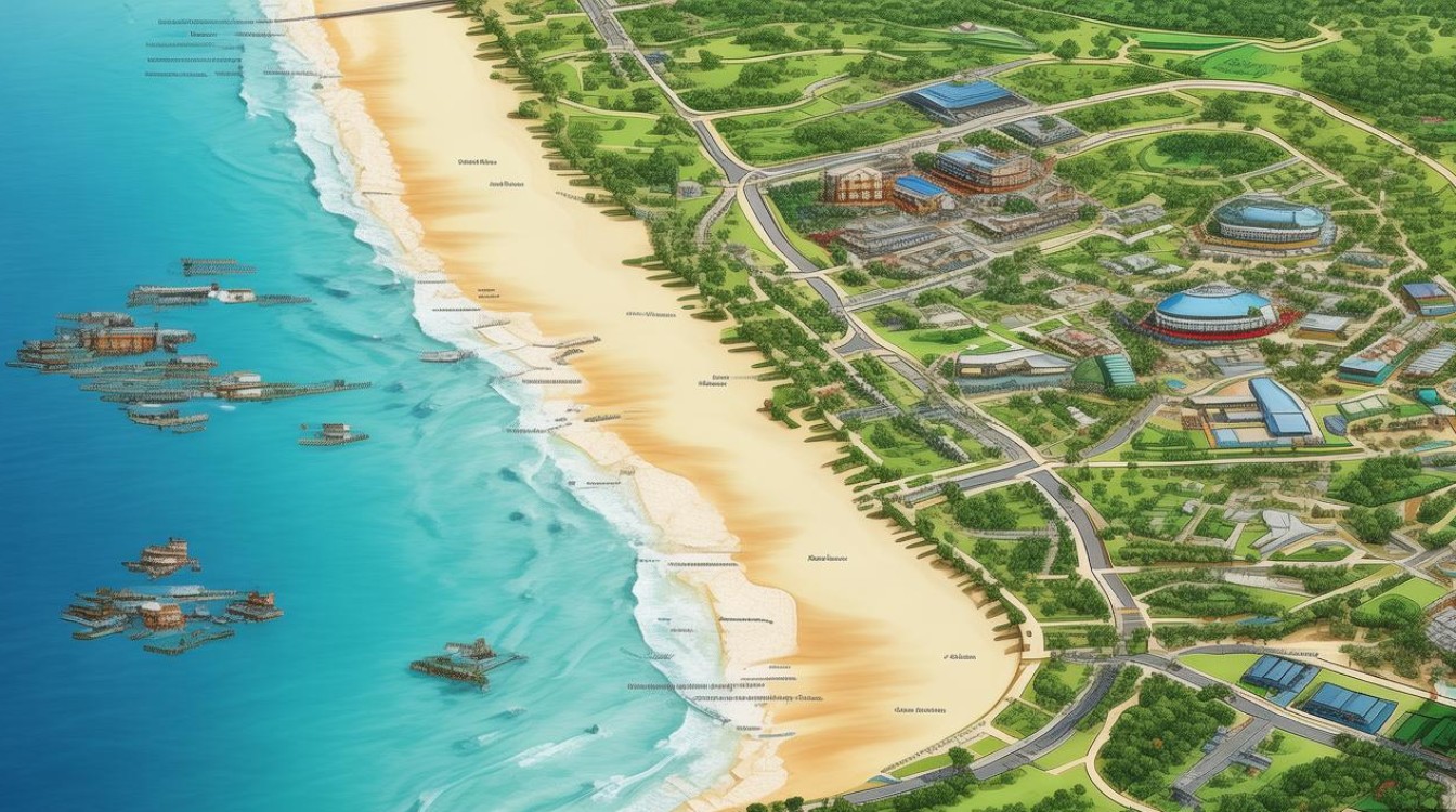 三亚各景点分布图 三亚各景点分布图