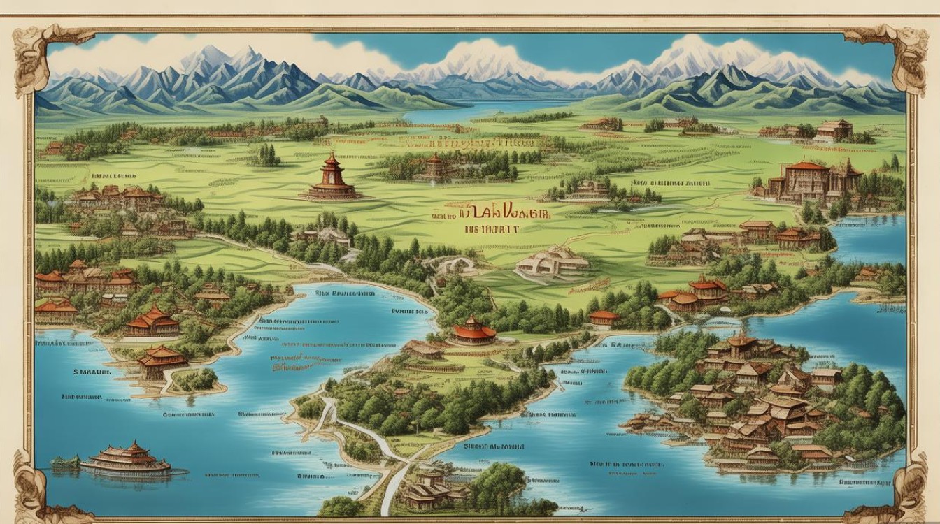 大理旅游景点分布图 大理旅游景点分布图