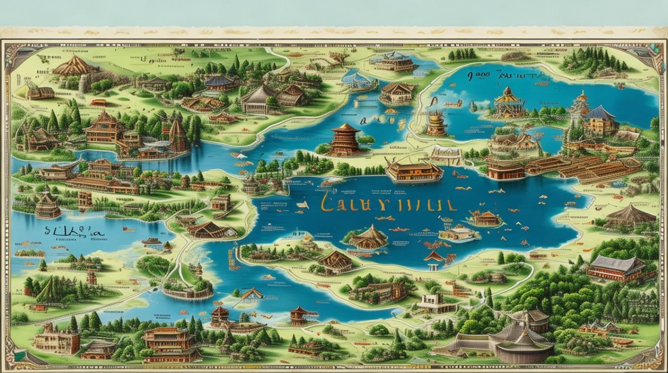 大理旅游景点分布图 大理旅游景点分布图