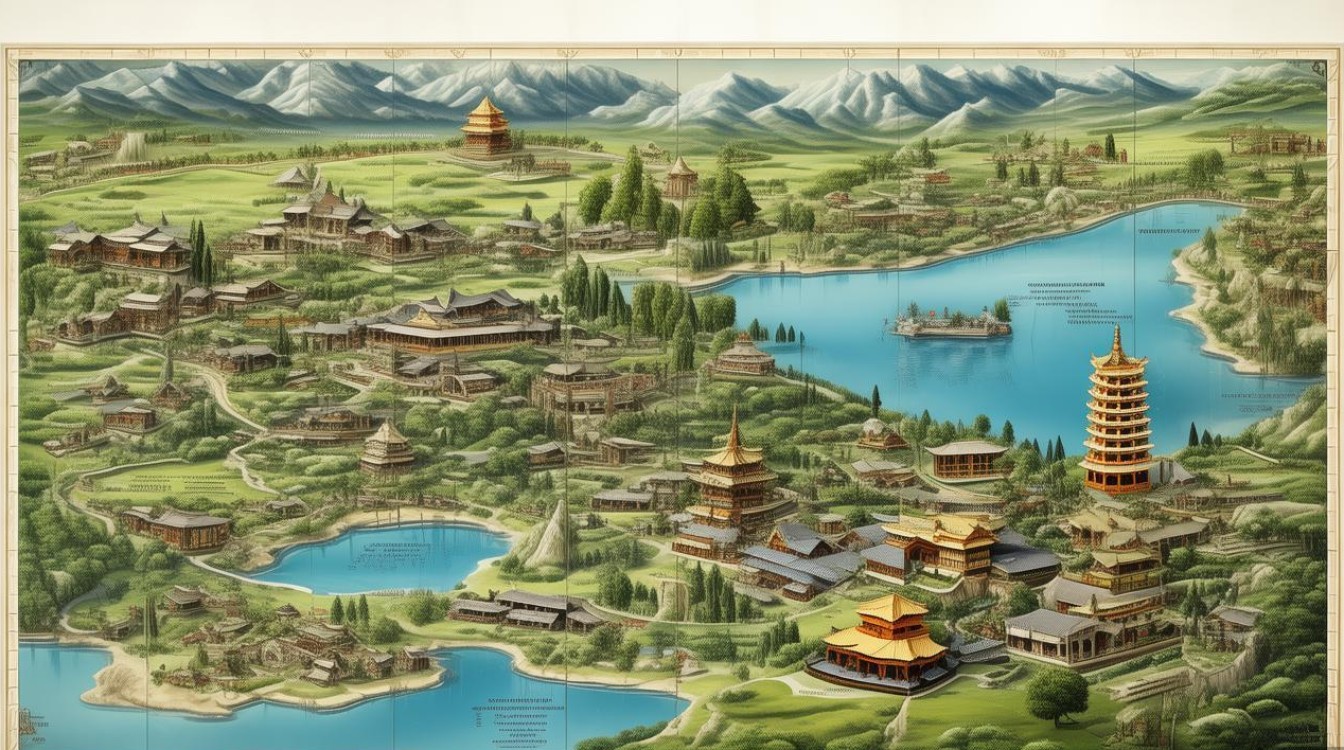 大理旅游景点分布图 大理旅游景点分布图