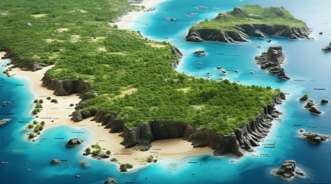 涠洲岛景点分布图