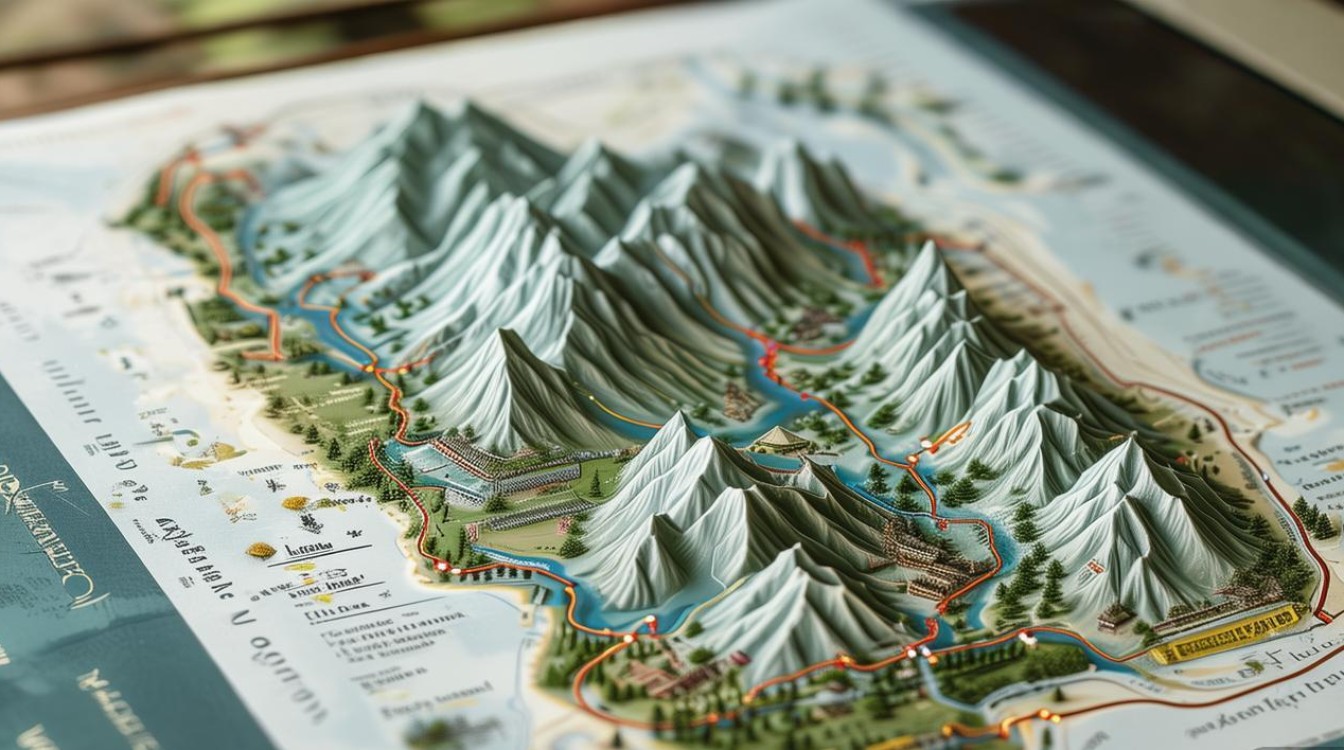 九华山景点路线图