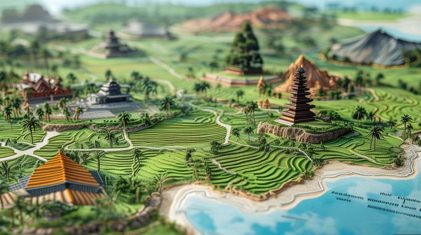 巴厘岛景点分布图 巴厘岛景点分布图