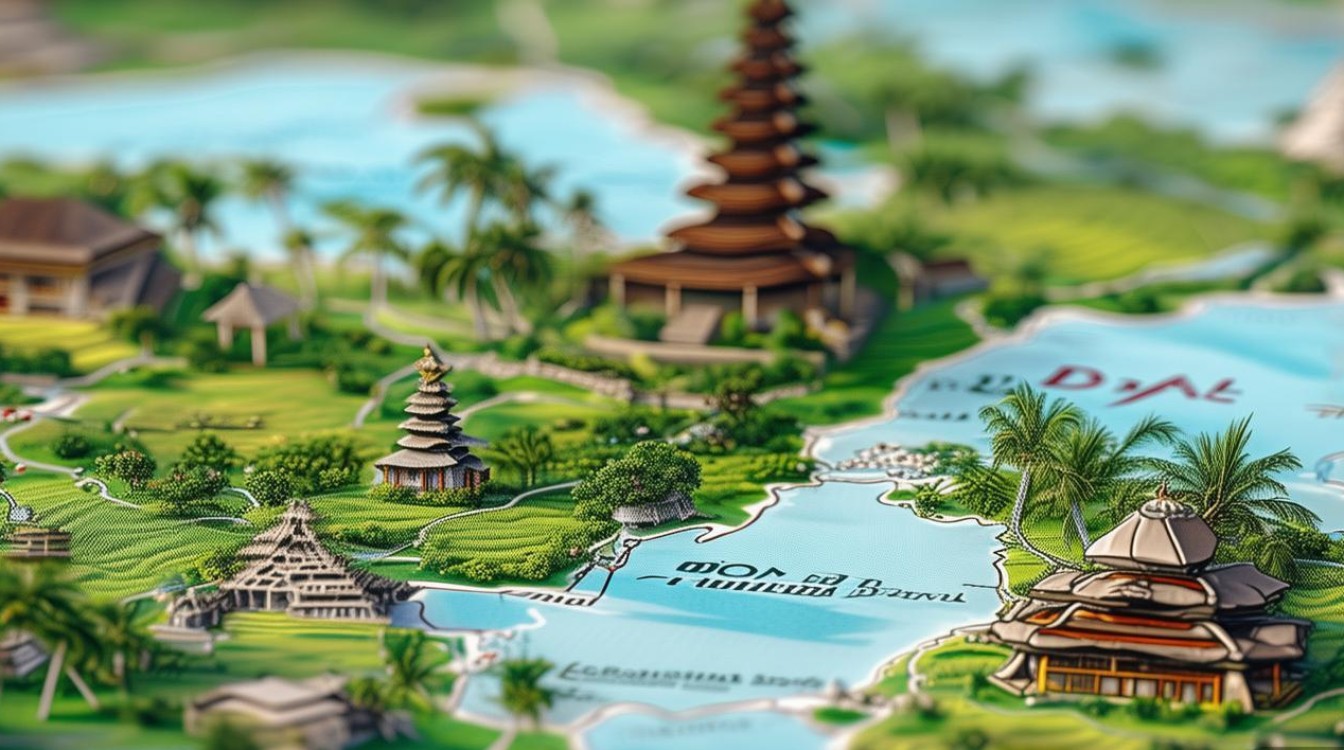 巴厘岛景点分布图 巴厘岛景点分布图