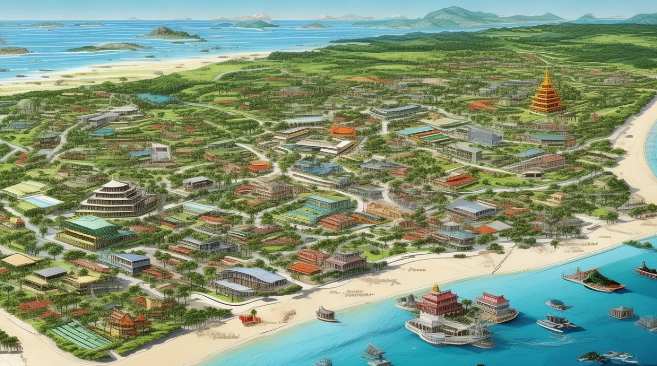 海南旅游景点分布图