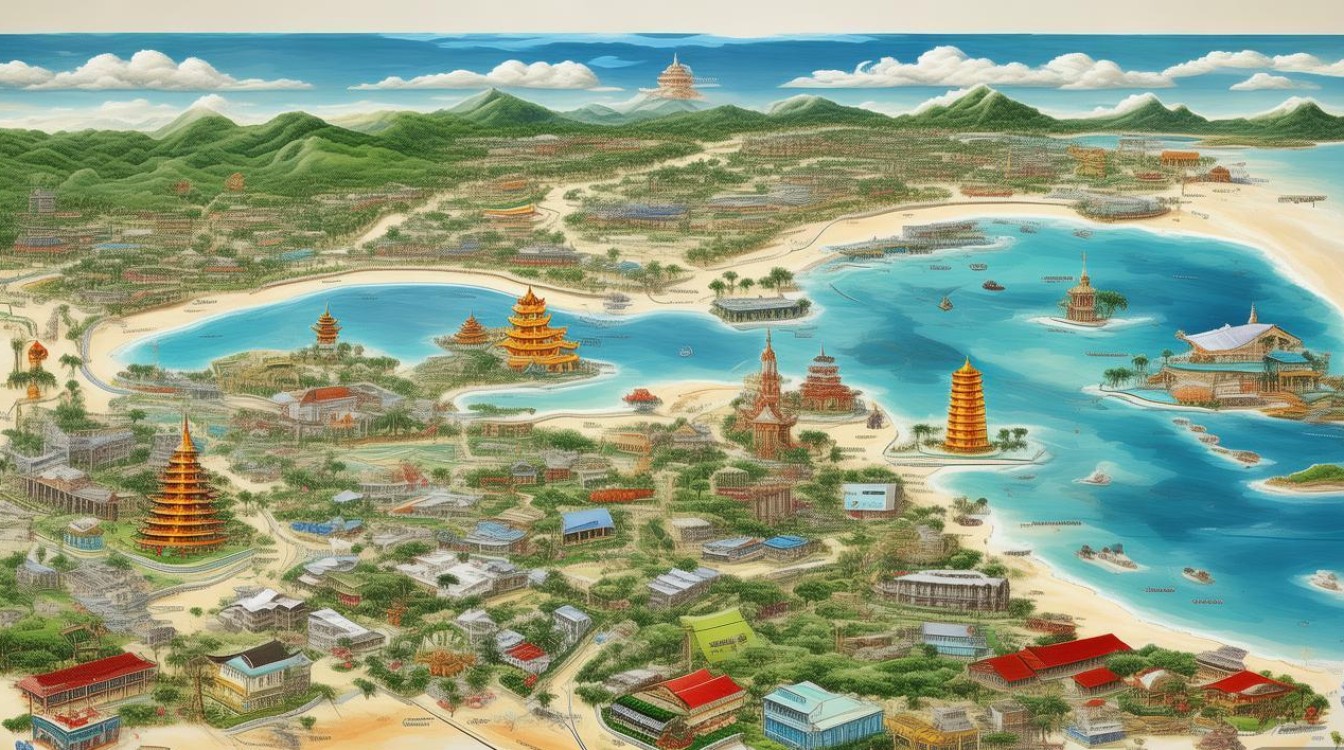 海南旅游景点分布图