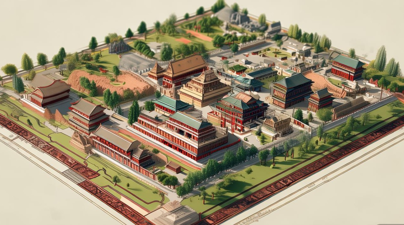 西安市景点分布图 西安市景点分布图