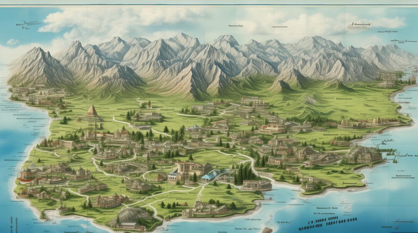 张掖景点分布图 张掖景点分布图