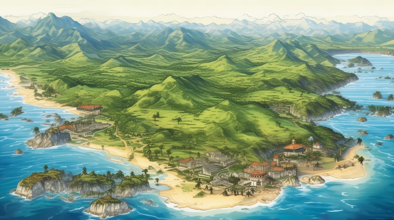 养马岛景点分布图 养马岛景点分布图