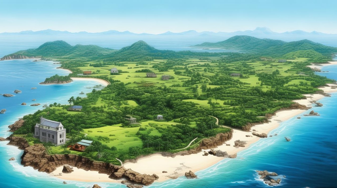 养马岛景点分布图 养马岛景点分布图