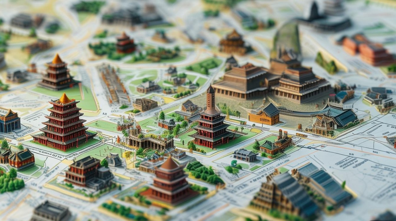 西安景点地图分布图 西安景点地图分布图