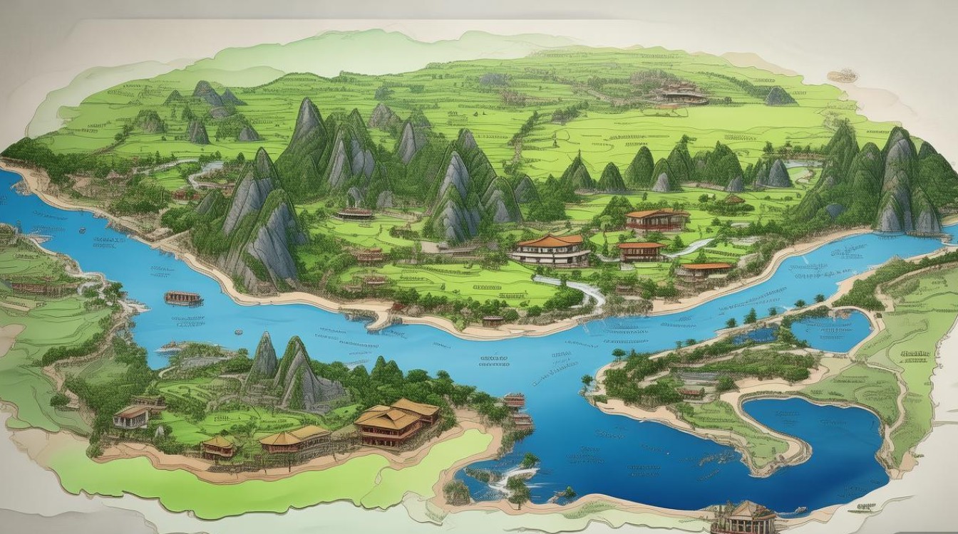 桂林景点分布图